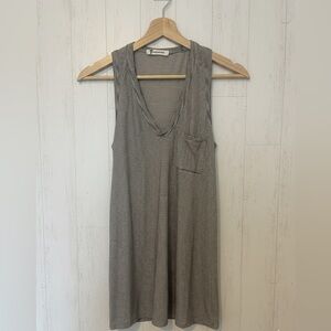 Alexander Wang Navy & White Striped Tank Top w/Front Pocket - Small